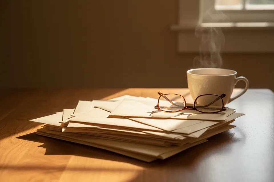 The fall mail stack, decoded one letter at a time